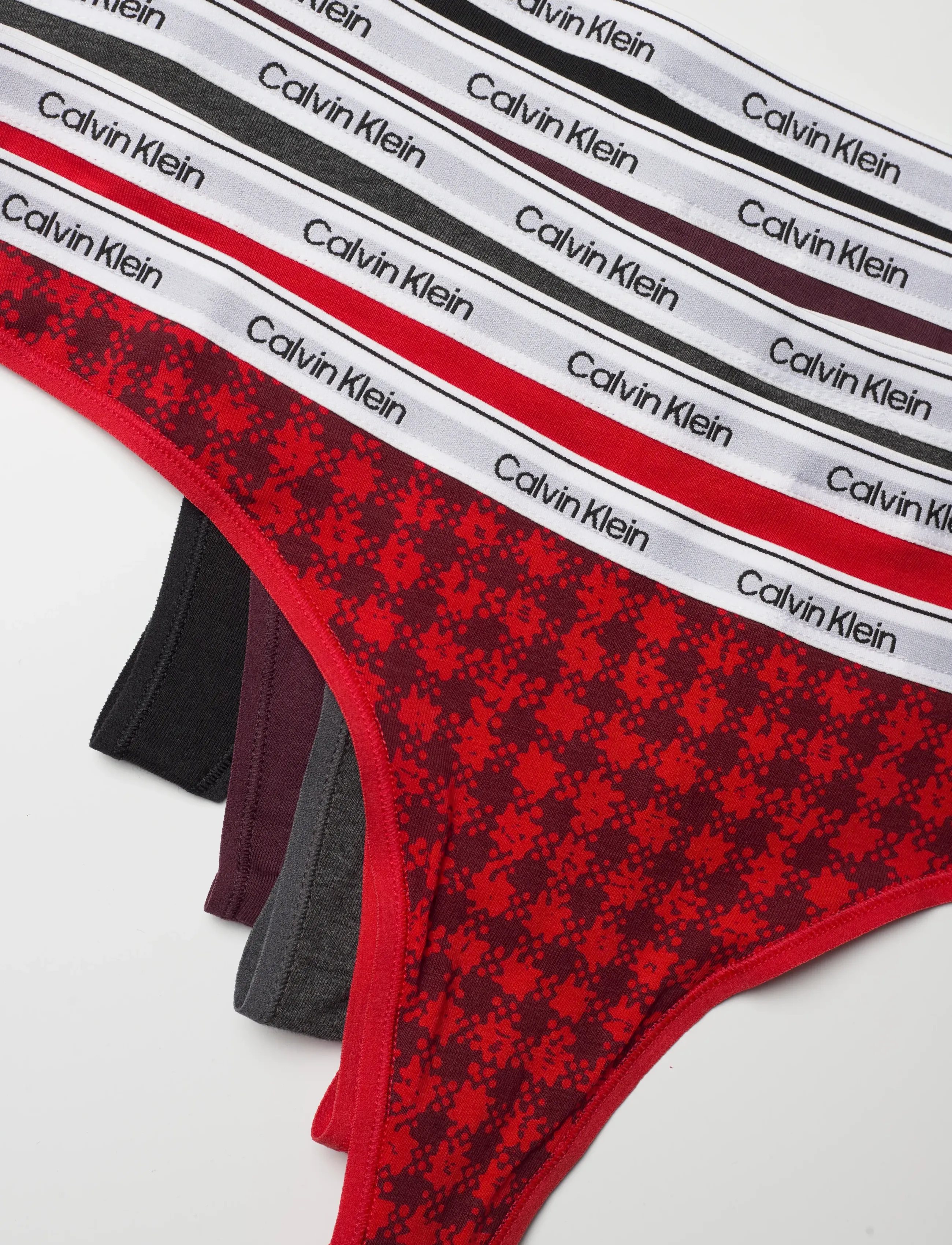 Calvin Klein - THONG 5 PK - stringi - blotched plaid+adreniline rush/blac - 1