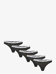 Calvin Klein - 5 PACK THONG (LOW-RISE) - stringtruser - black/black/black/black/black - 0