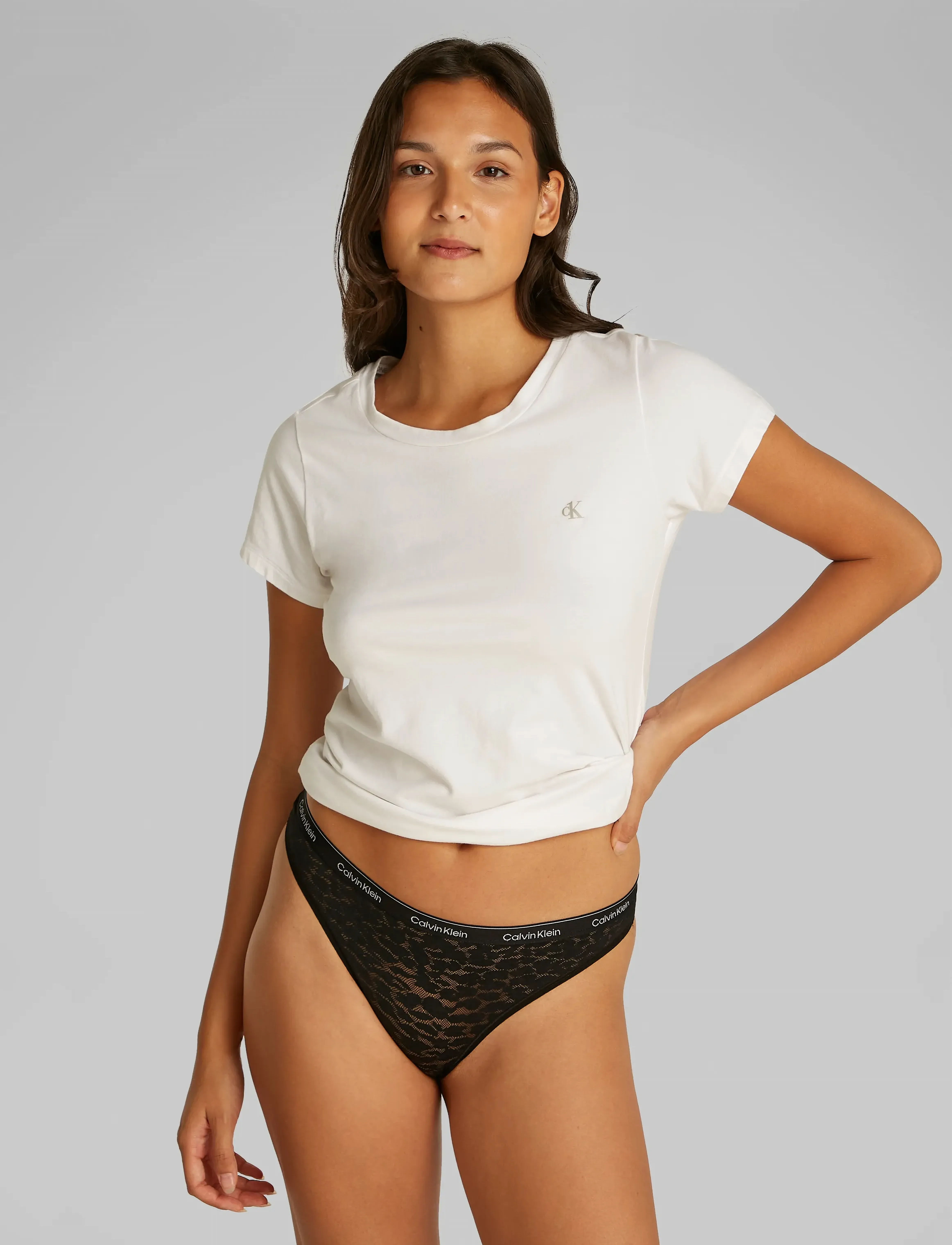 Calvin Klein - BRAZILIAN 3 PK - brazilian slips - black/chalk/halogen blue - 3