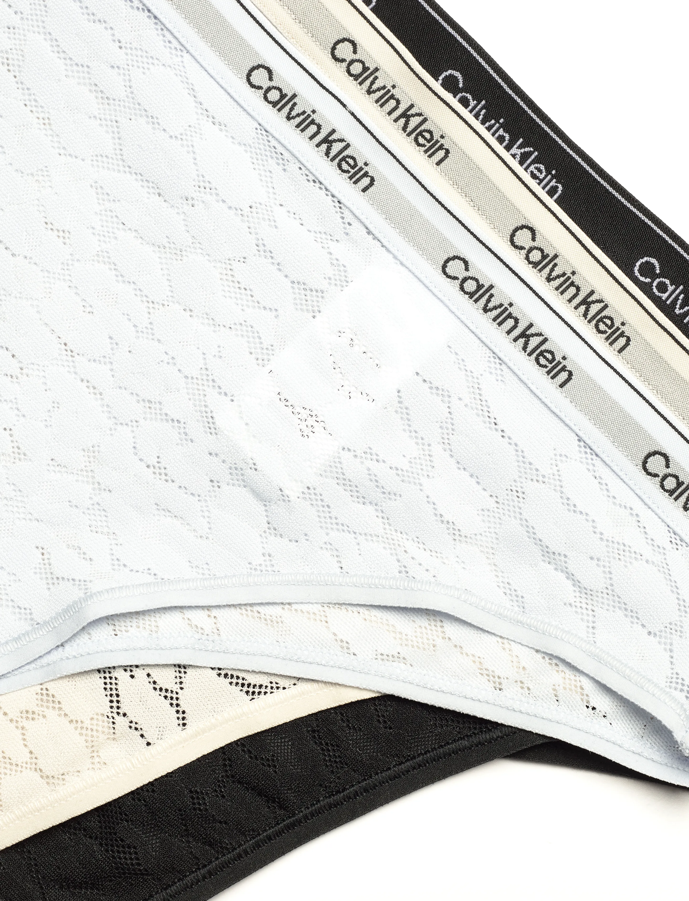 Calvin Klein - BRAZILIAN 3 PK - brazilian slips - black/chalk/halogen blue - 5