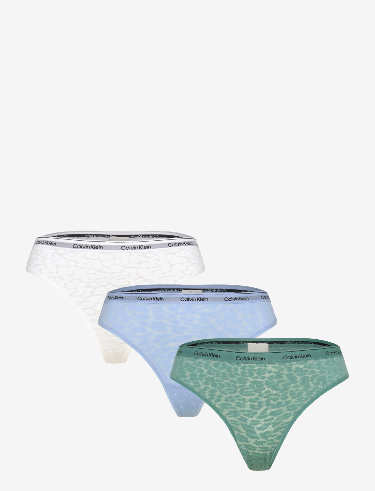 Calvin Klein - BRAZILIAN 3 PK - brasiilia stiilis aluspüksid - slate turquoise frozen fjord white - 0