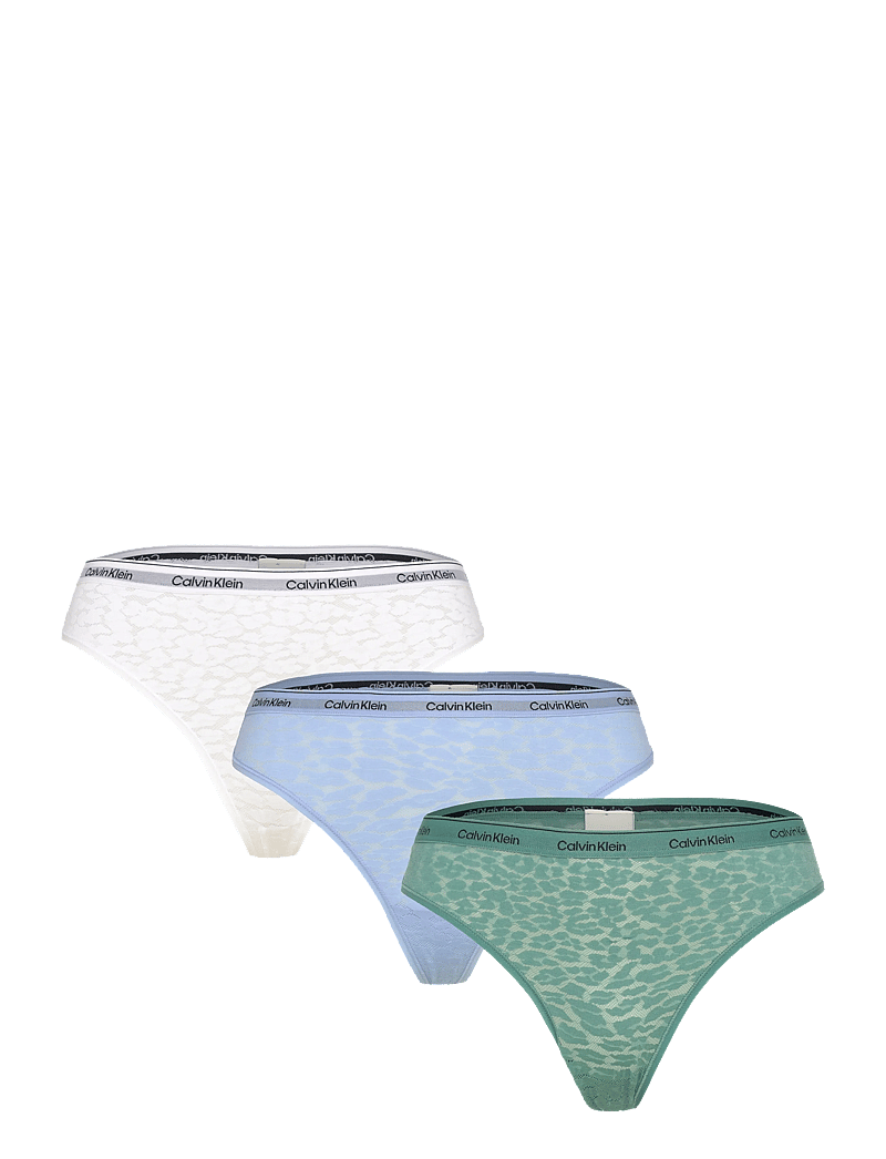 Calvin Klein - BRAZILIAN 3 PK - brasiilia stiilis aluspüksid - slate turquoise frozen fjord white - 0