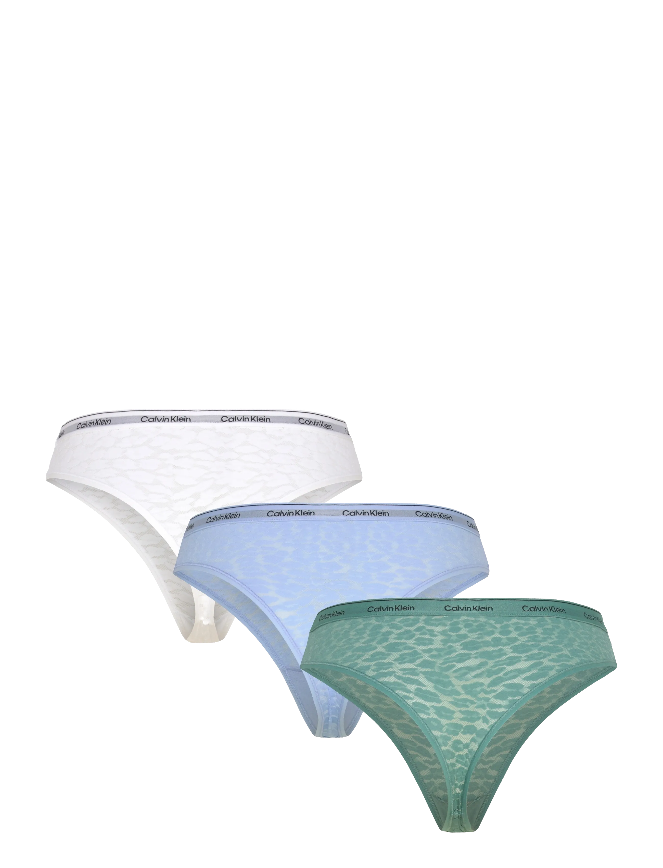 Calvin Klein - BRAZILIAN 3 PK - brazilian trusser - slate turquoise frozen fjord white - 2