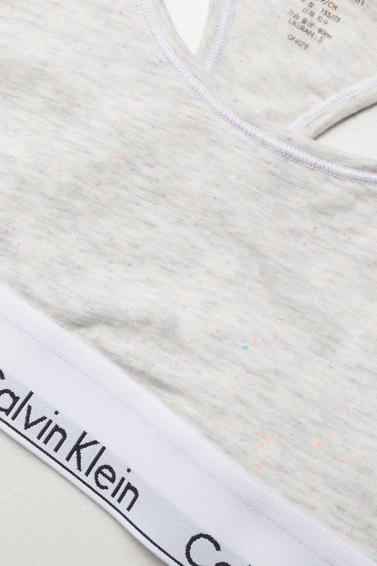 Calvin Klein - BRALETTE UNLINED, SN - snow heather_neon neps - 2