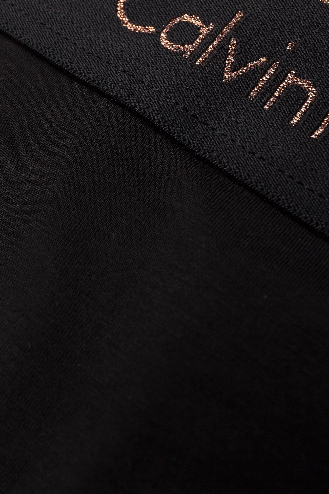 Calvin Klein - THONG - black (stencil logo_rose gold glitt - 2