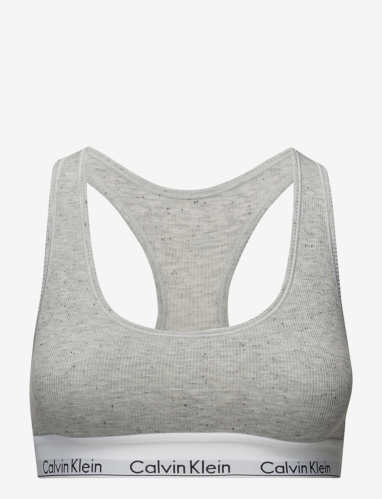 Calvin Klein - BRALETTE UNLINED - graphic rib_grey heather - 0