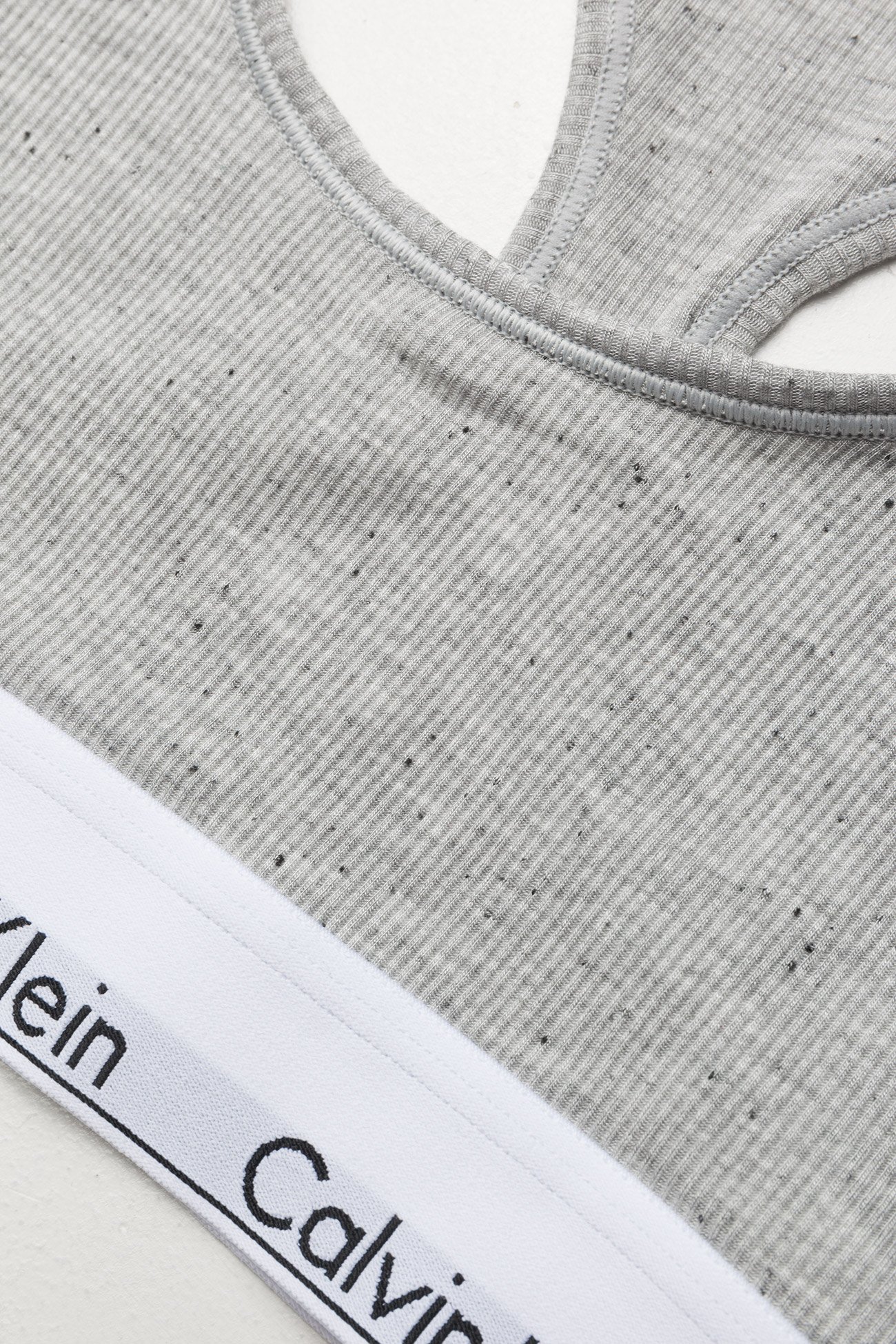 Calvin Klein - BRALETTE UNLINED - graphic rib_grey heather - 2