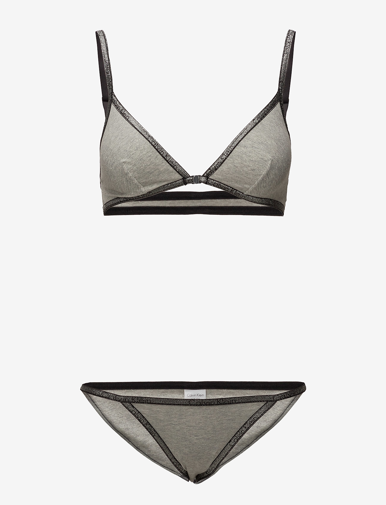 Calvin Klein - GIFT SET (TRIA&TANGA - grey heather w. silver lurex - 0
