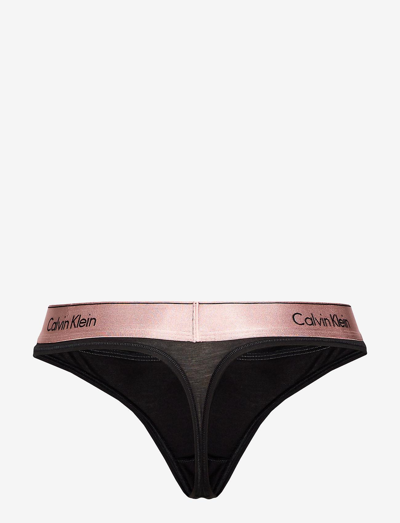 Calvin Klein - THONG - black w. rose gold ground - 1
