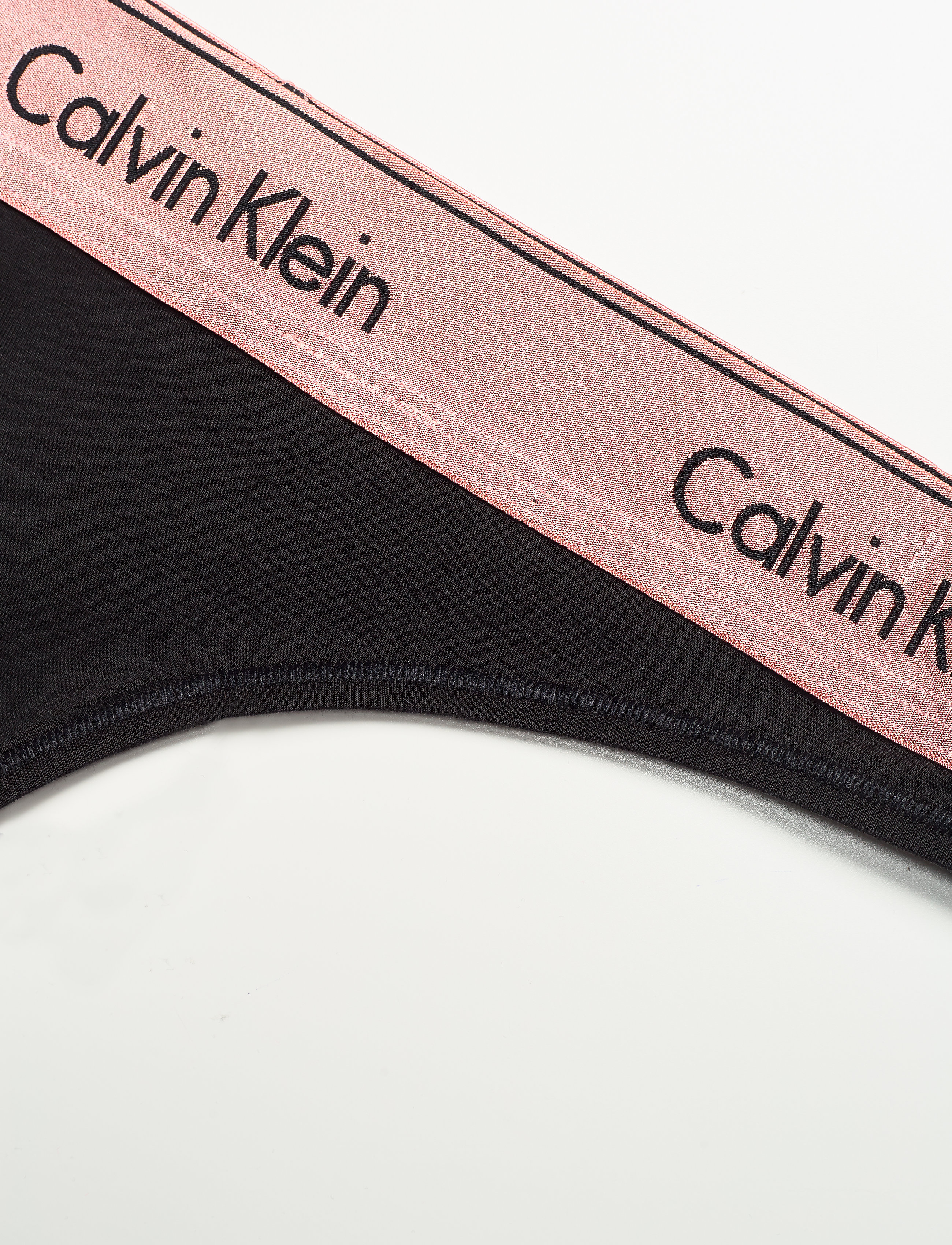 Calvin Klein - THONG - black w. rose gold ground - 2