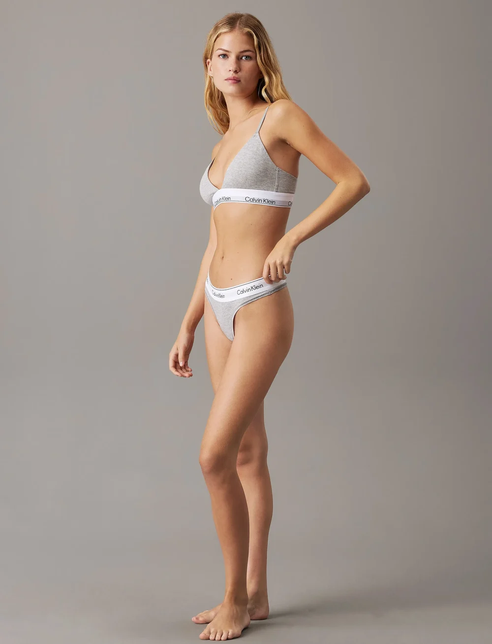 Calvin Klein - LIGHTLY LINED TRIANGLE - bralette - b10 grey heather - 0