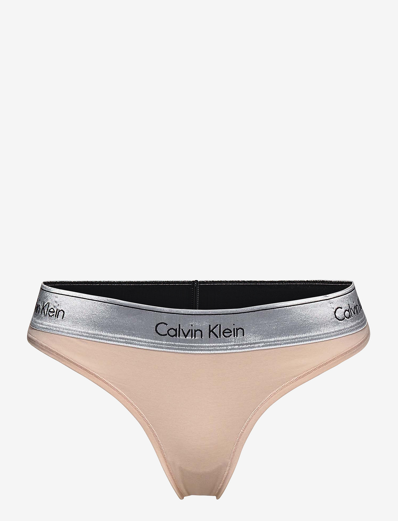 Calvin Klein - THONG - buff beige_silver wb - 0