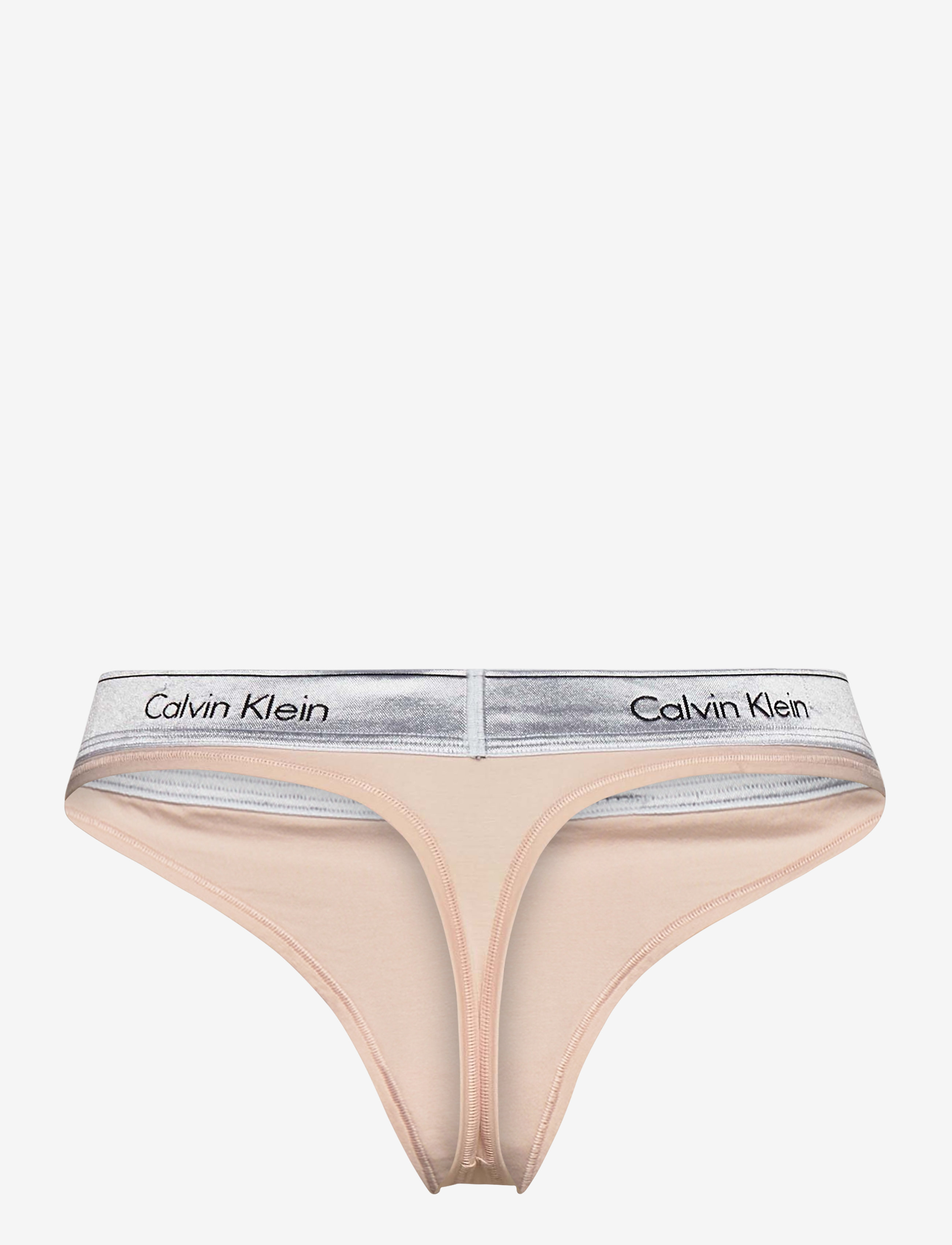 Calvin Klein - THONG - buff beige_silver wb - 1