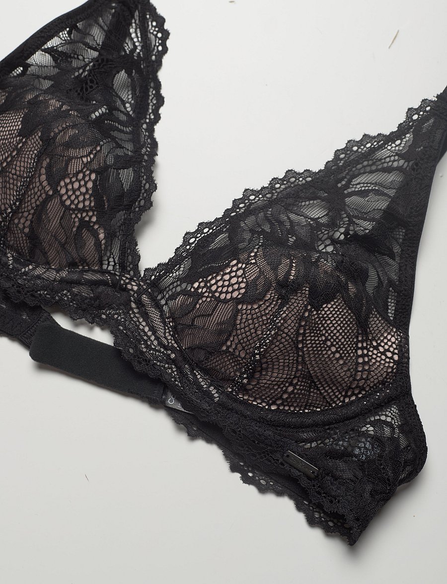 Calvin Klein - LGHT LINED PLUNGE - bralette - black - 5
