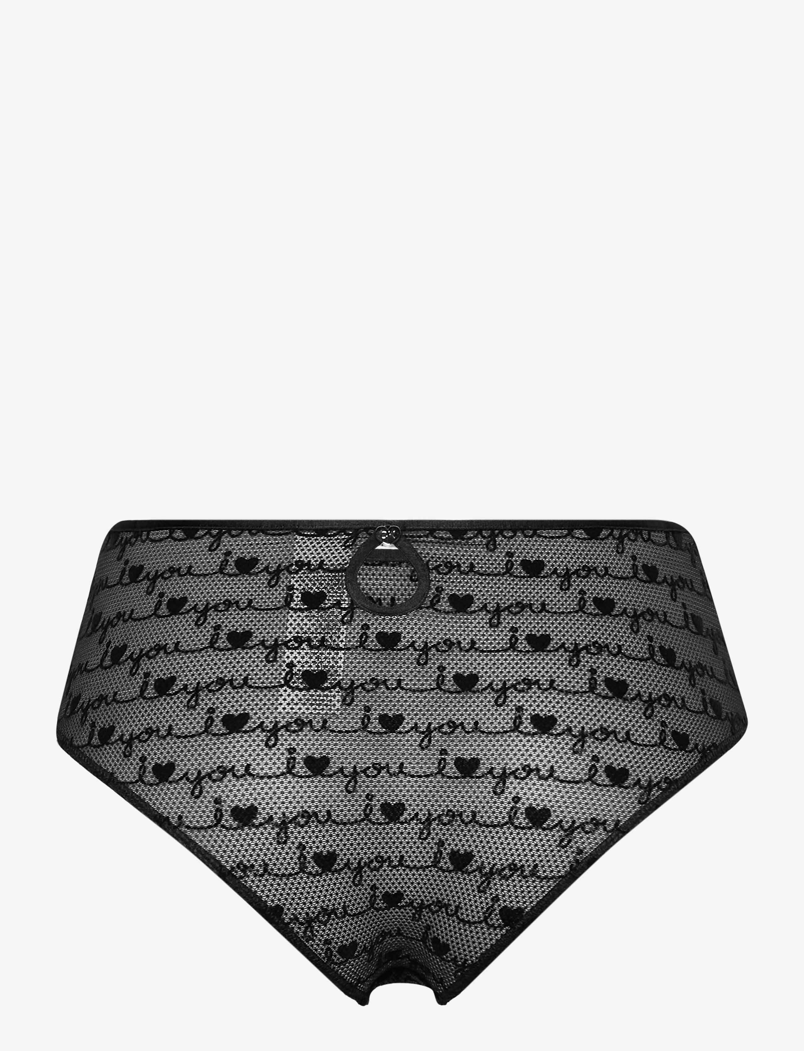 Calvin Klein - HIGH LEG TANGA - black_i heart you - 1