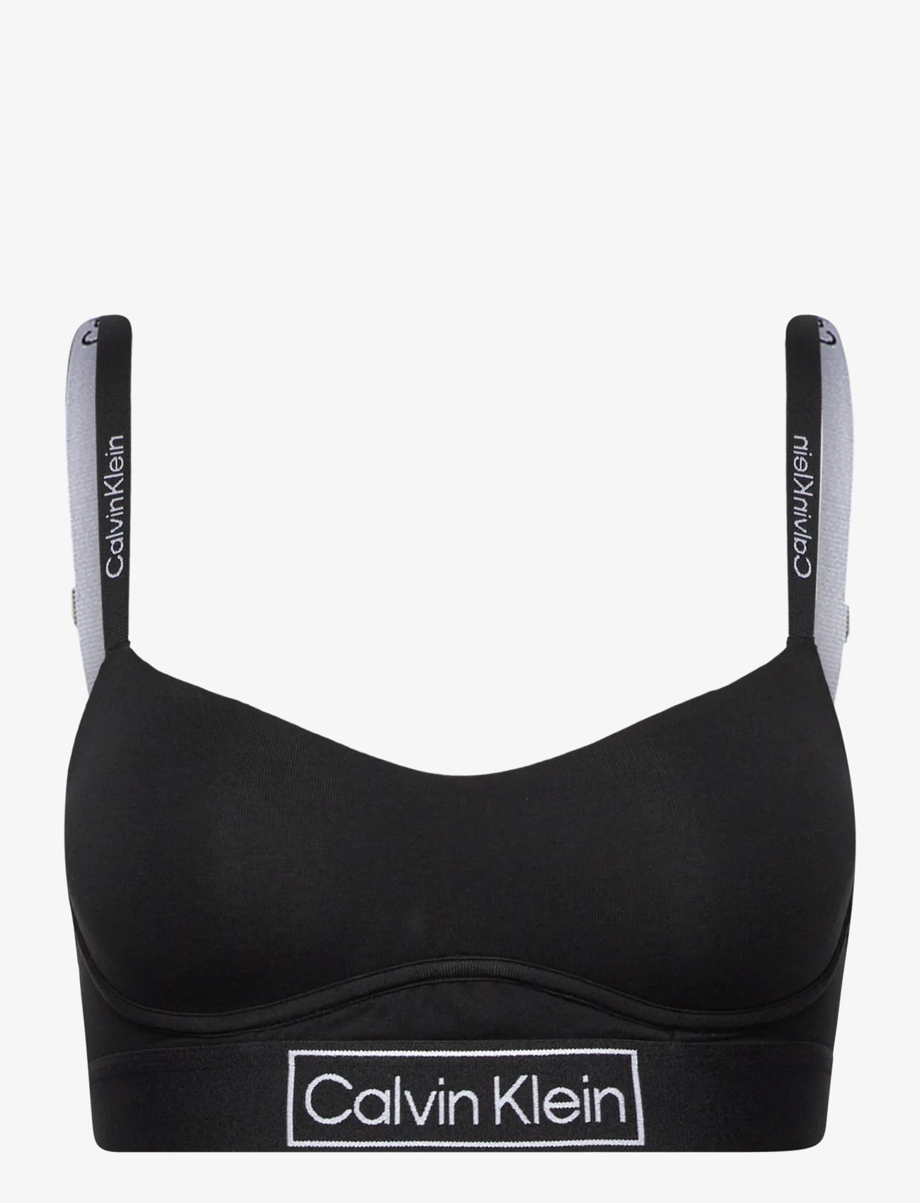Calvin Klein - LGHT LINED BRALETTE - liemenėlės, dėvimos po berankoviais marškinėliais - black - 0