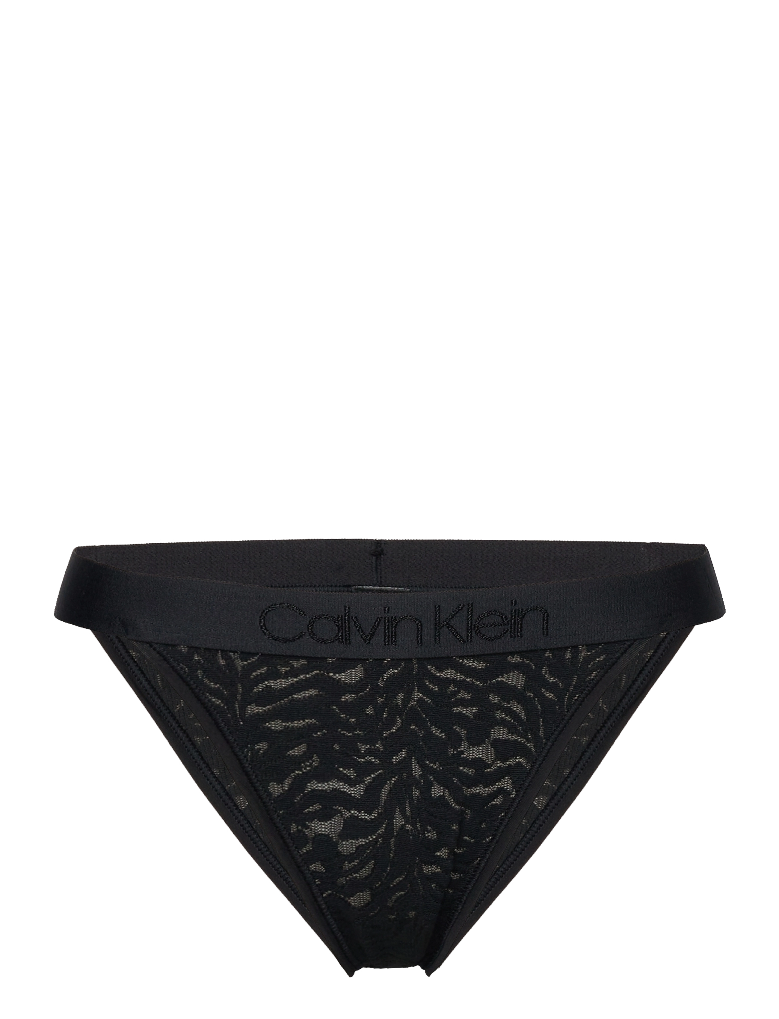 Calvin Klein HIGH LEG TANGA - Trusser - BLACK / black