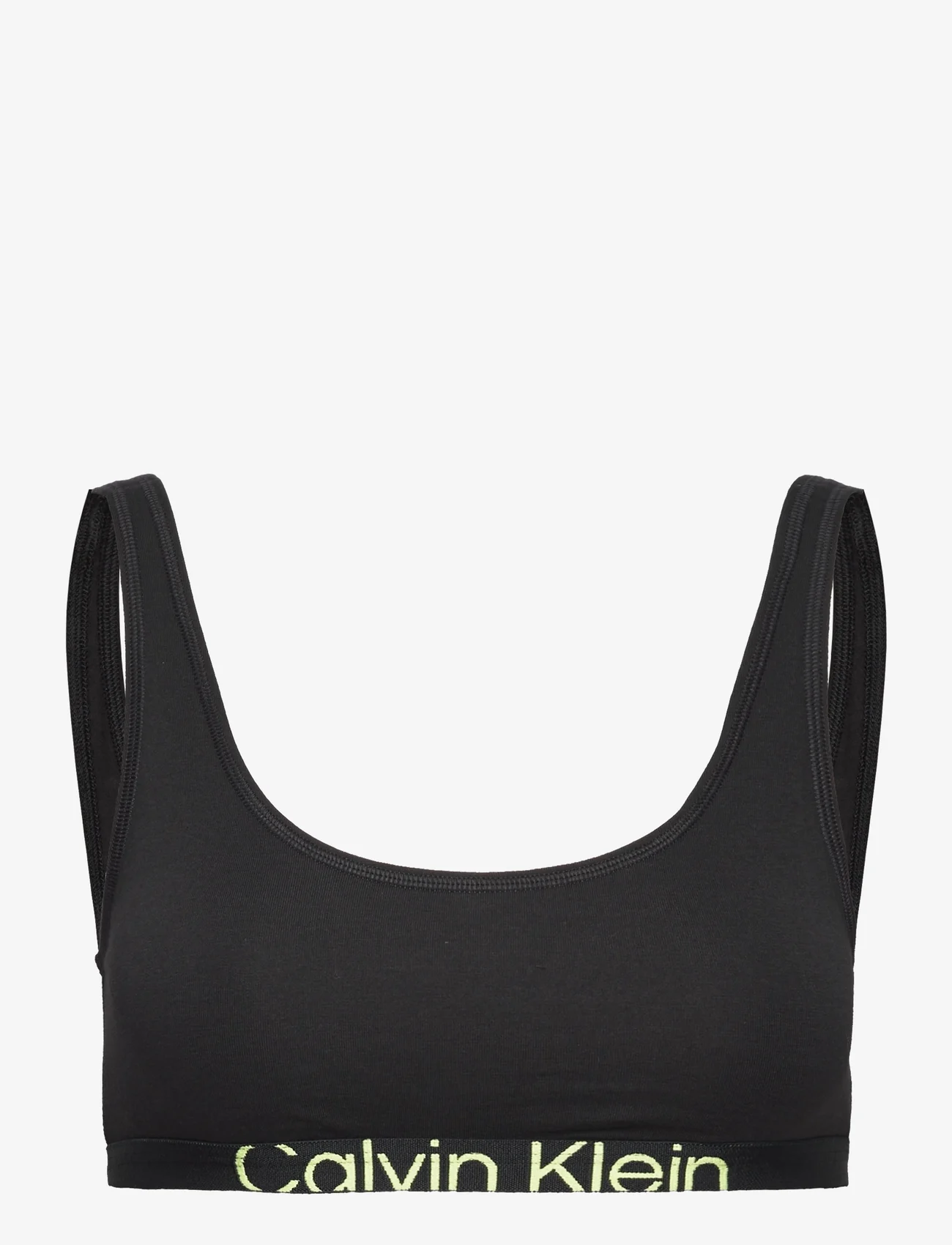 Calvin Klein - UNLINED BRALETTE - tank top rinnahoidjad - black/sunny lime - 0
