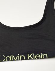 Calvin Klein - UNLINED BRALETTE - tank top rinnahoidjad - black/sunny lime - 2