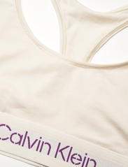 Calvin Klein - UNLINED BRALETTE - braletki - bone white/sunset purple logo - 2