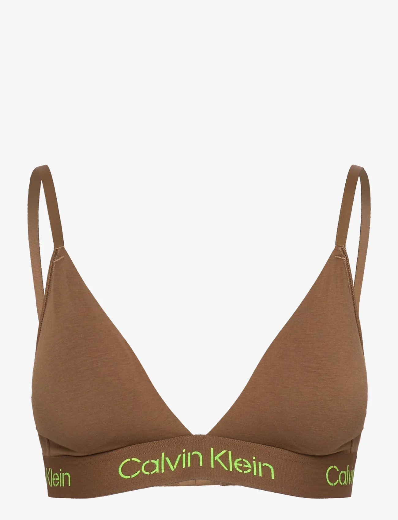 Calvin Klein - LGHT LINED TRIANGLE - bh's zonder beugels - coffee liquer/jasmine green logo - 0