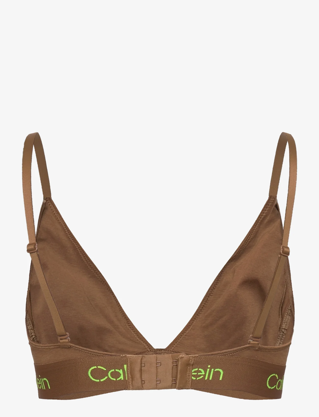 Calvin Klein - LGHT LINED TRIANGLE - bh's zonder beugels - coffee liquer/jasmine green logo - 1