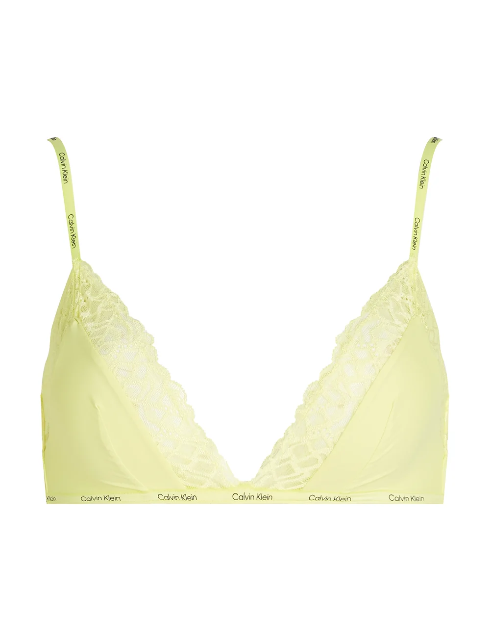 Calvin Klein - WIRE FREE TRIANGLE - tugikaarteta rinnahoidjad - pale lime yellow - 0