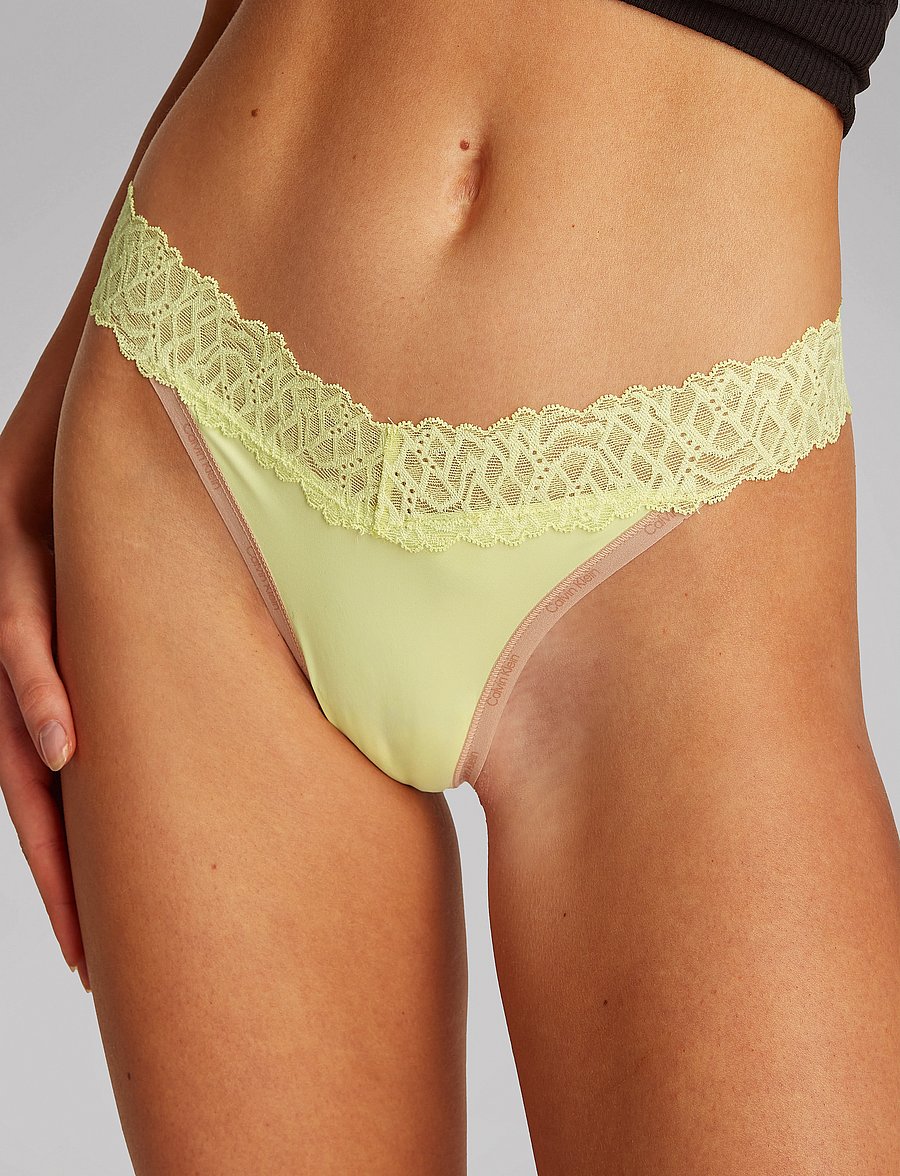 Calvin Klein - THONG - tangas - pale lime yellow - 2