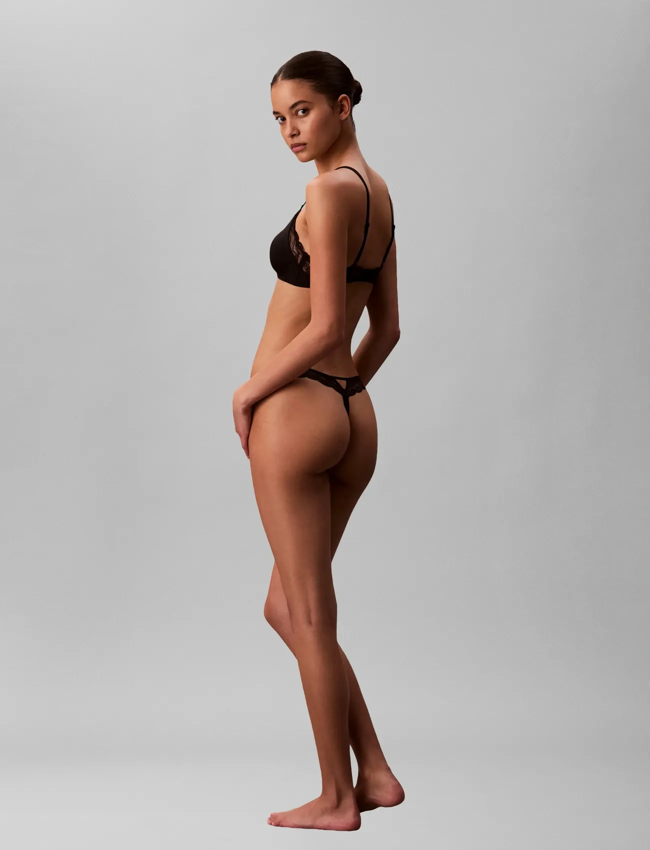 Calvin Klein - THONG - stringtrosor - black - 2