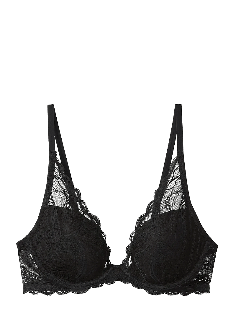Calvin Klein - LIGHTLY LINED PLUNGE - plunge bh'er - black - 1