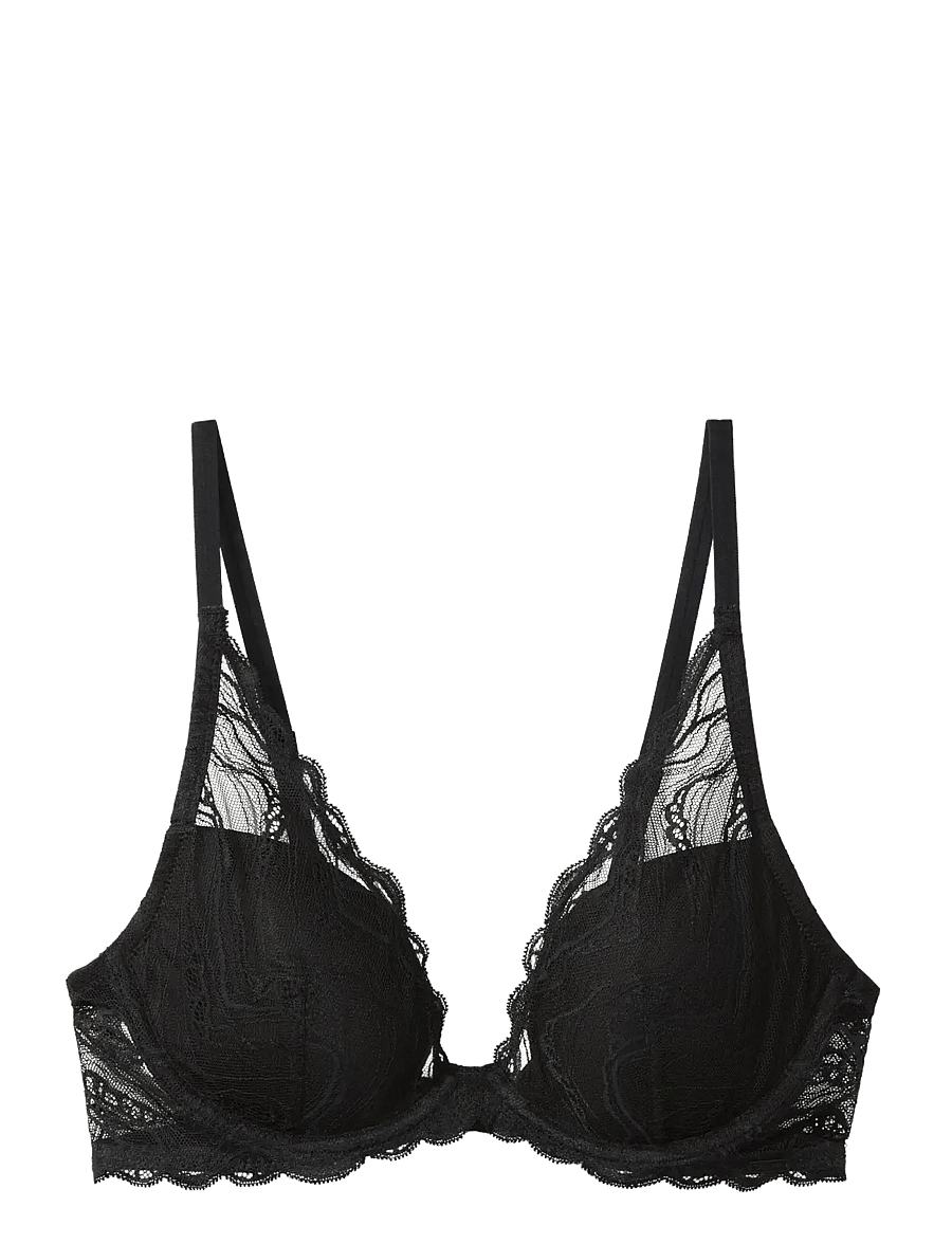 Calvin Klein - LIGHTLY LINED PLUNGE - plunge rinnahoidjad - black - 1