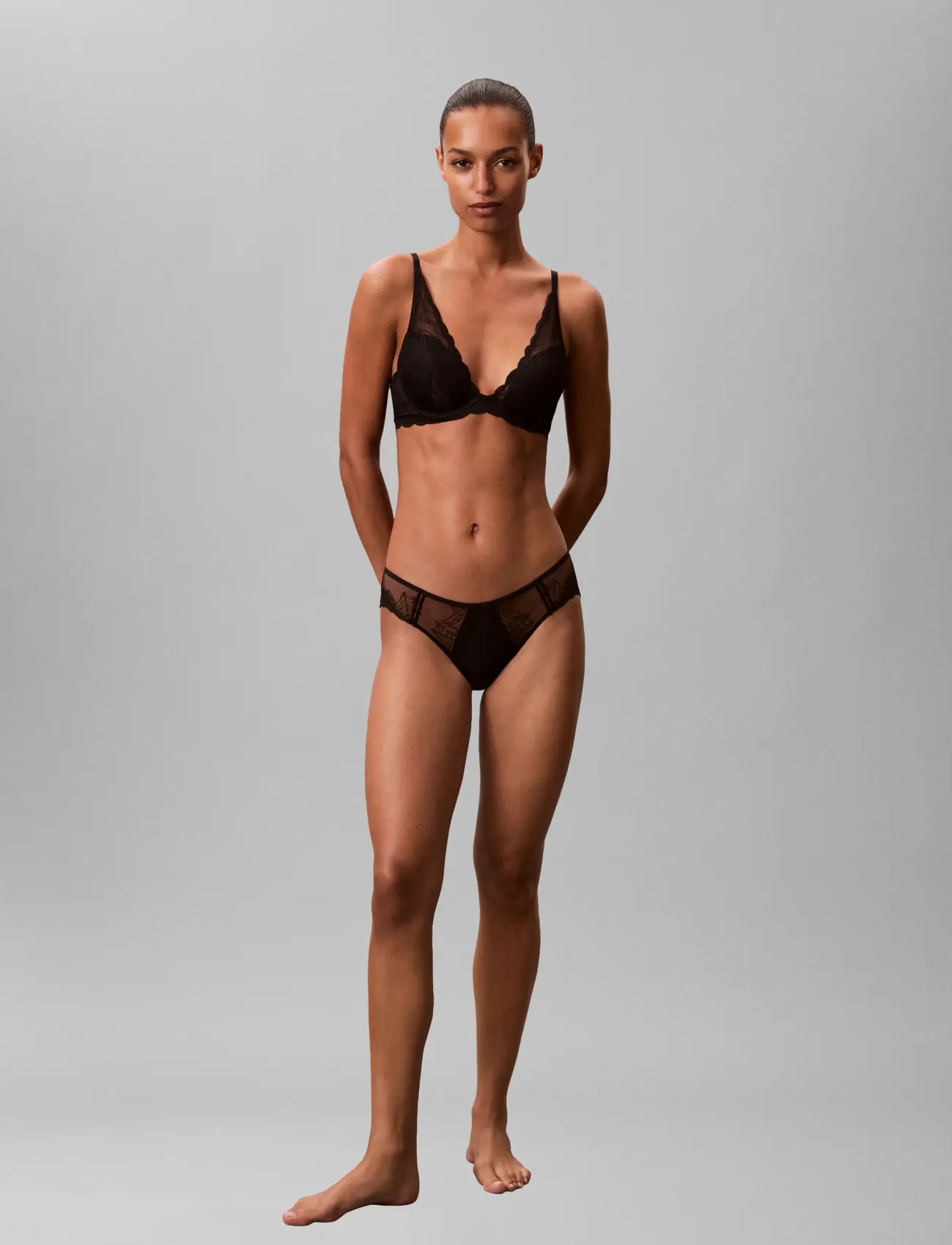 Calvin Klein - LIGHTLY LINED PLUNGE - plunge rinnahoidjad - black - 3