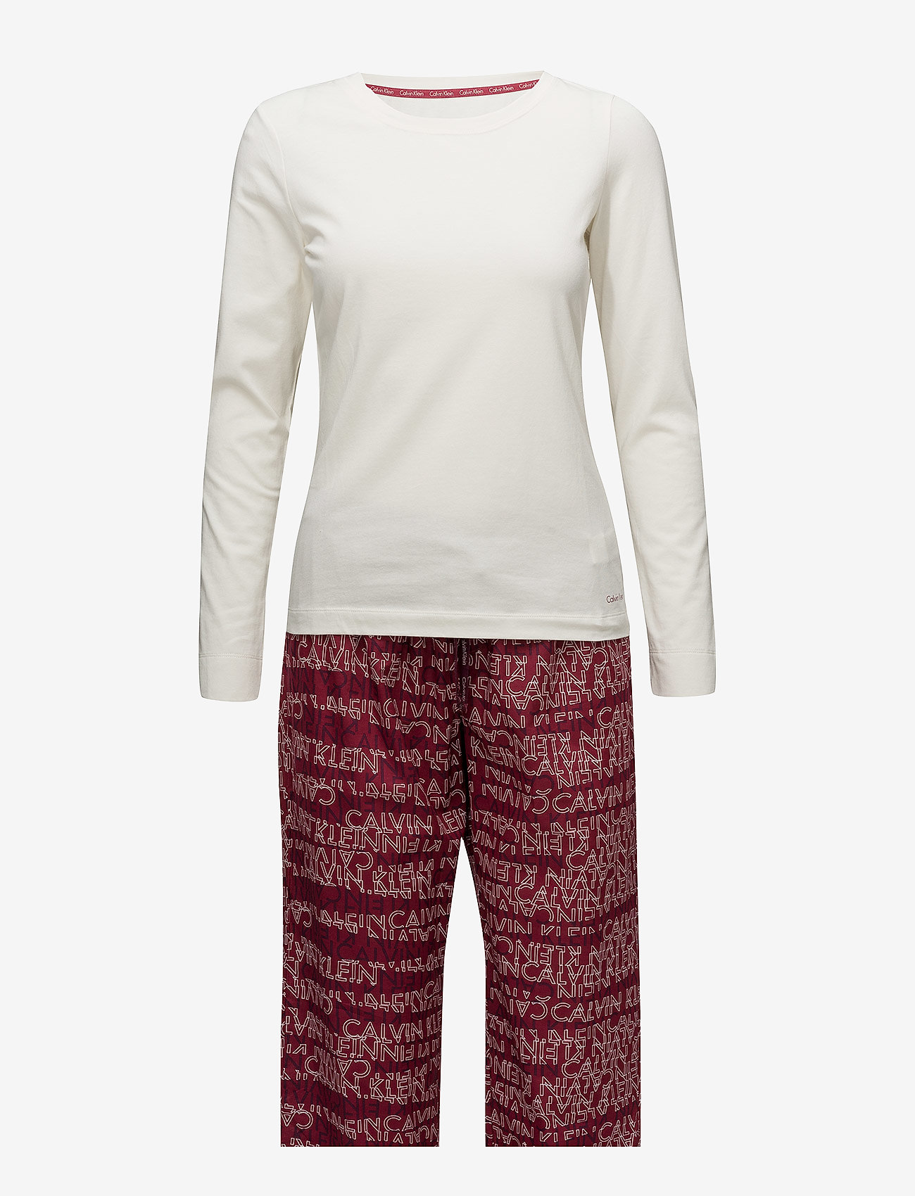 Calvin Klein - SLEEP SET (PJ IN A BAG) PANT SET LO - ivory top/rift logo_inxtoxicate pan - 0
