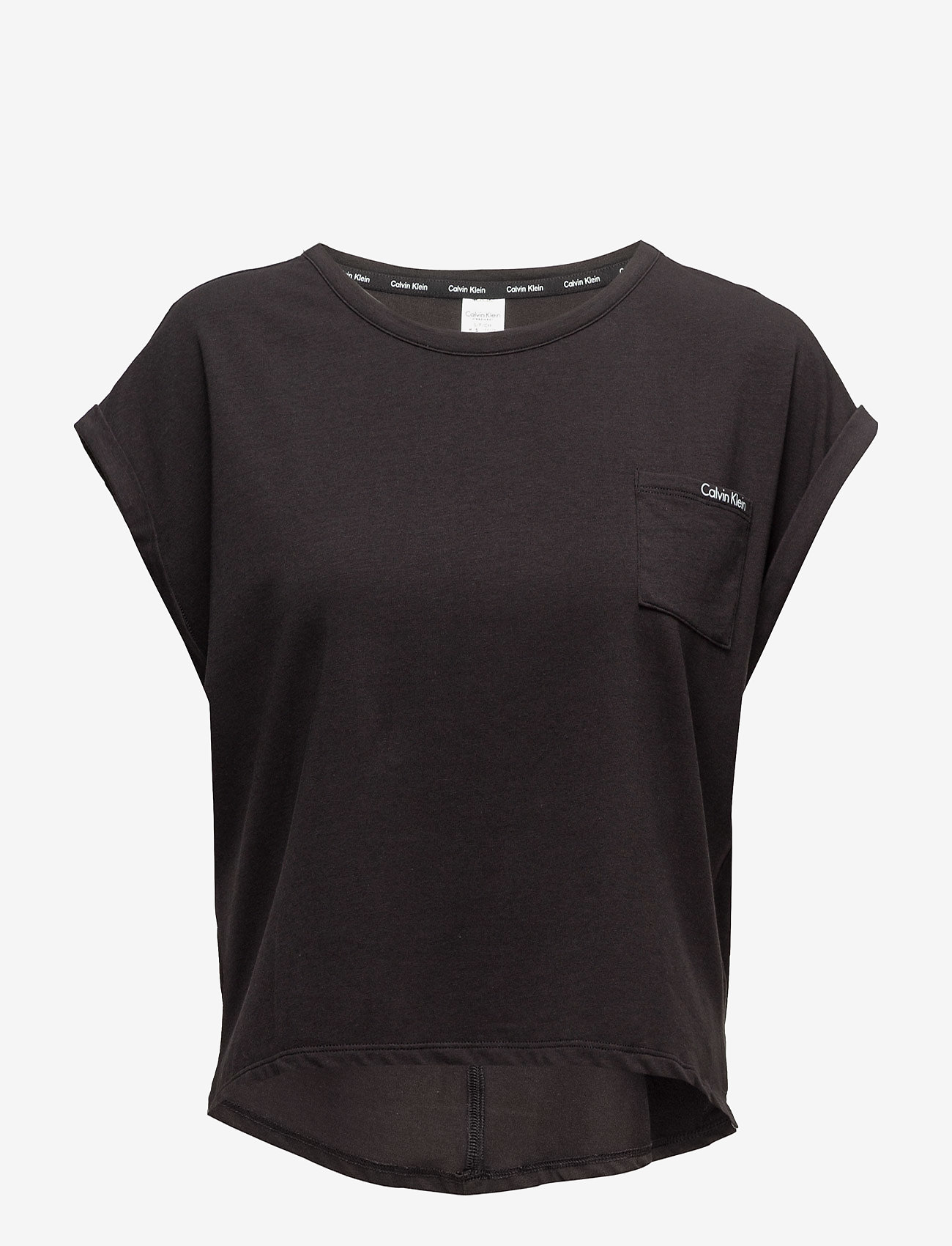 Calvin Klein - TOP CREW NECK SHORT - black - 0