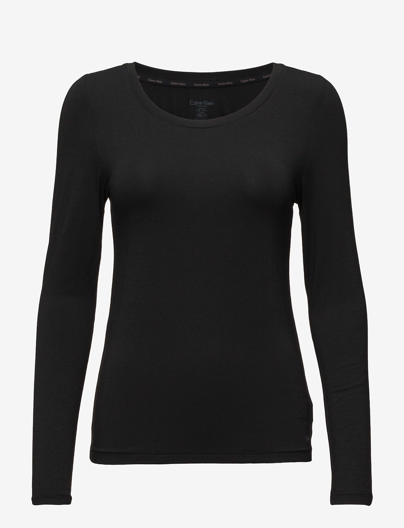 Calvin Klein - L/S CURVE NECK - black - 0