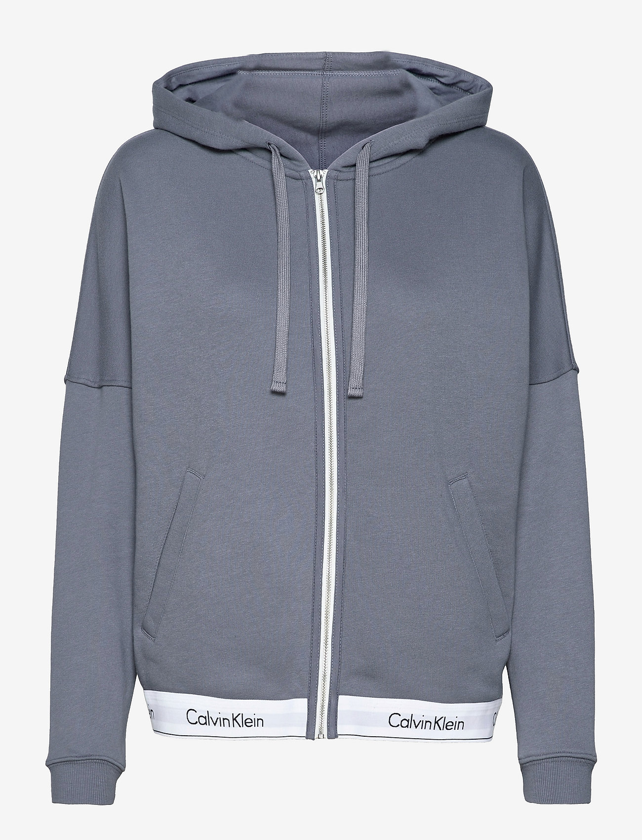 Calvin Klein - FULL ZIP HOODIE (OVERSIZED) - pewter - 0
