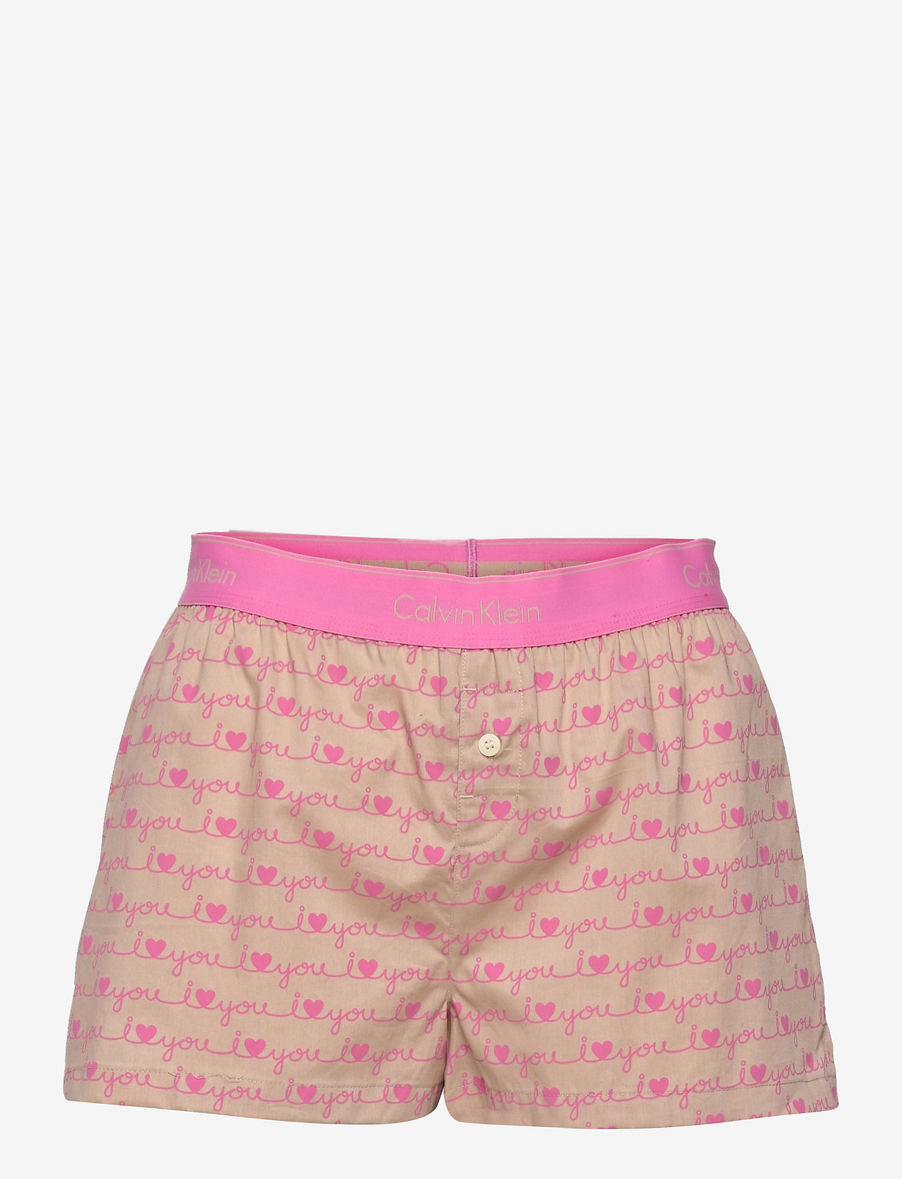 Calvin Klein - SLEEP SHORT - i heart you print_hollywood pink - 0