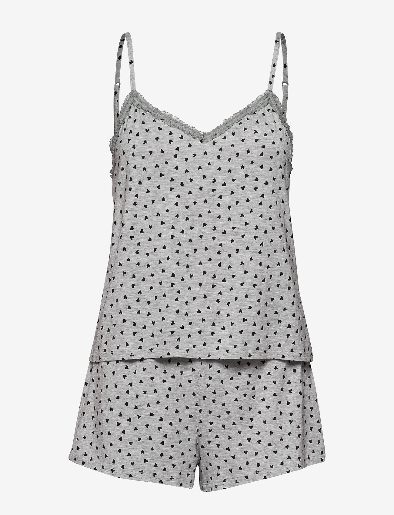 Calvin Klein - S/S SHORT SET - valentine hearts_grey heather - 0