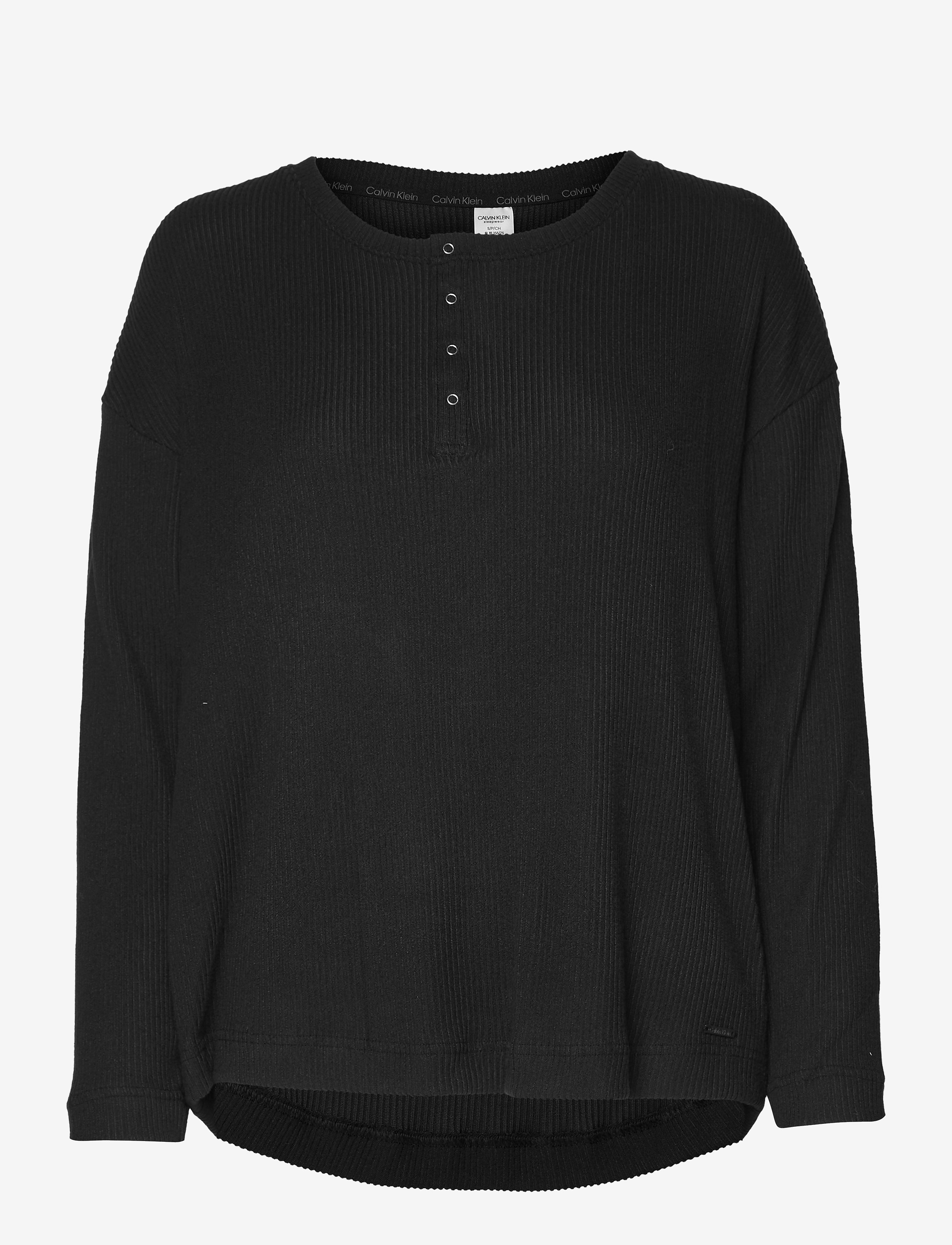 Calvin Klein - L/S HENLEY - black - 0