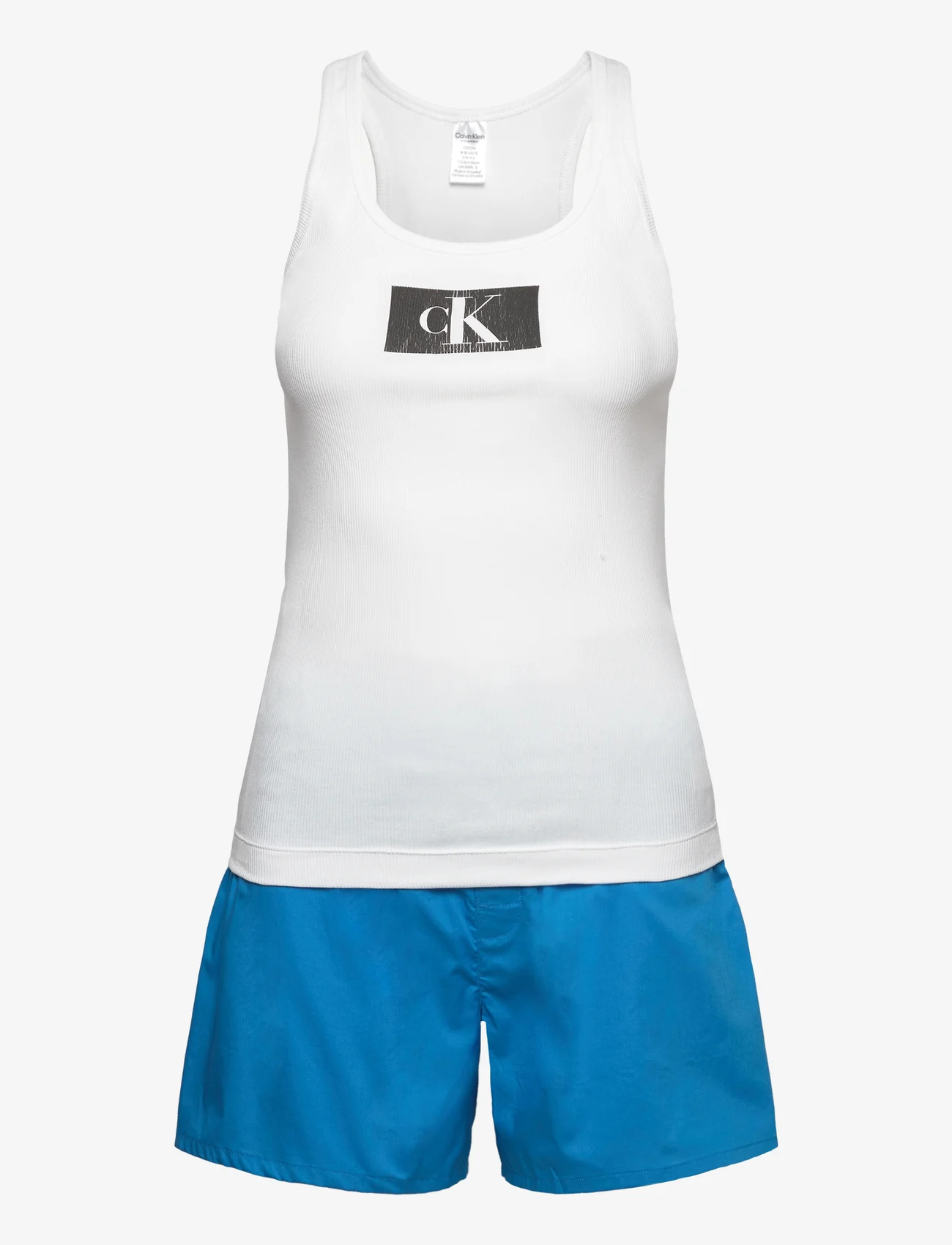Calvin Klein - PJ IN A BAG - fødselsdagsgaver - white top/brilliant blue bottom/bag - 0