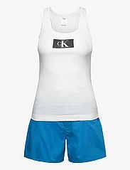 Calvin Klein - PJ IN A BAG - fødselsdagsgaver - white top/brilliant blue bottom/bag - 0