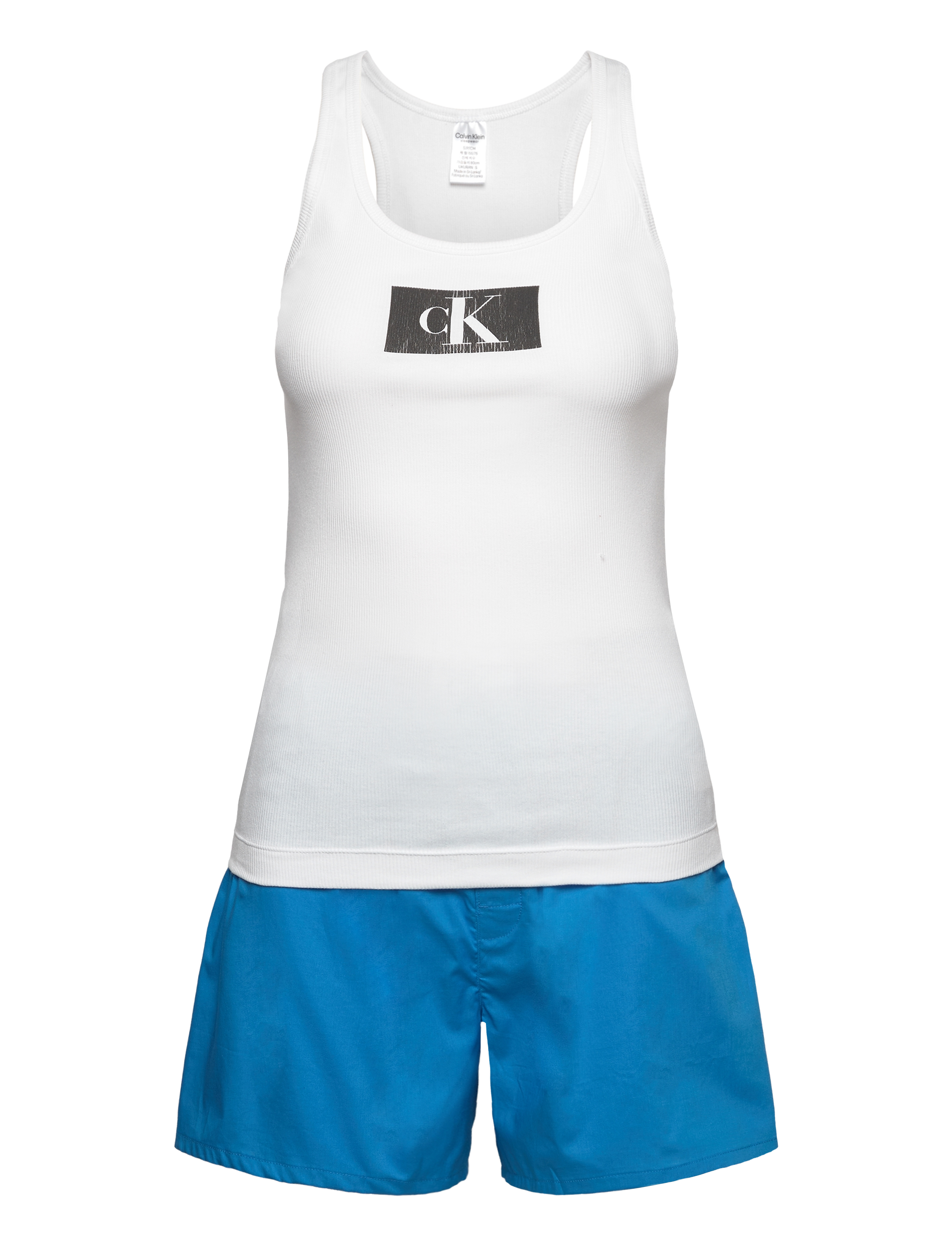 PJ IN A BAG - WHITE TOP/BRILLIANT BLUE BOTTOM/BAG