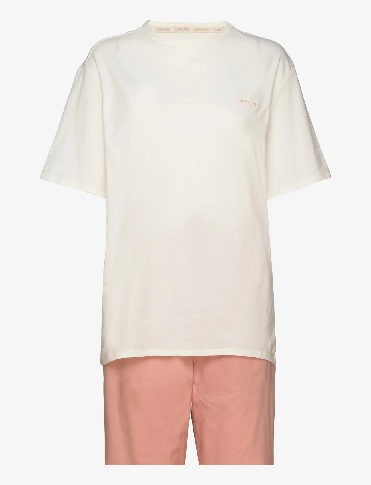 Calvin Klein - SLEEP SET - pysjamas - vanilla ice/stone grey - 0
