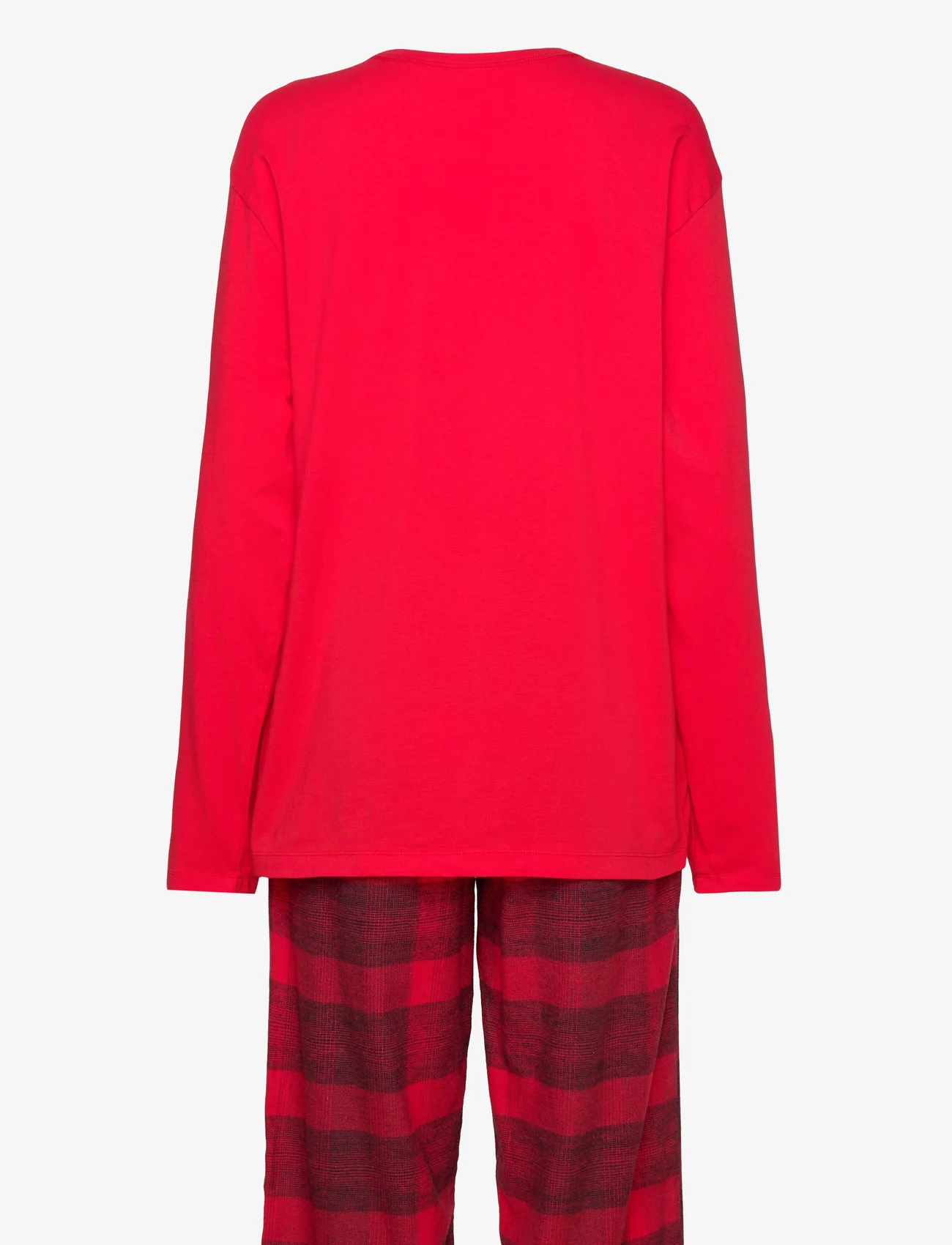 Calvin Klein - L/S PANT SET - pysjamas - gradient check/rouge blk ground - 1