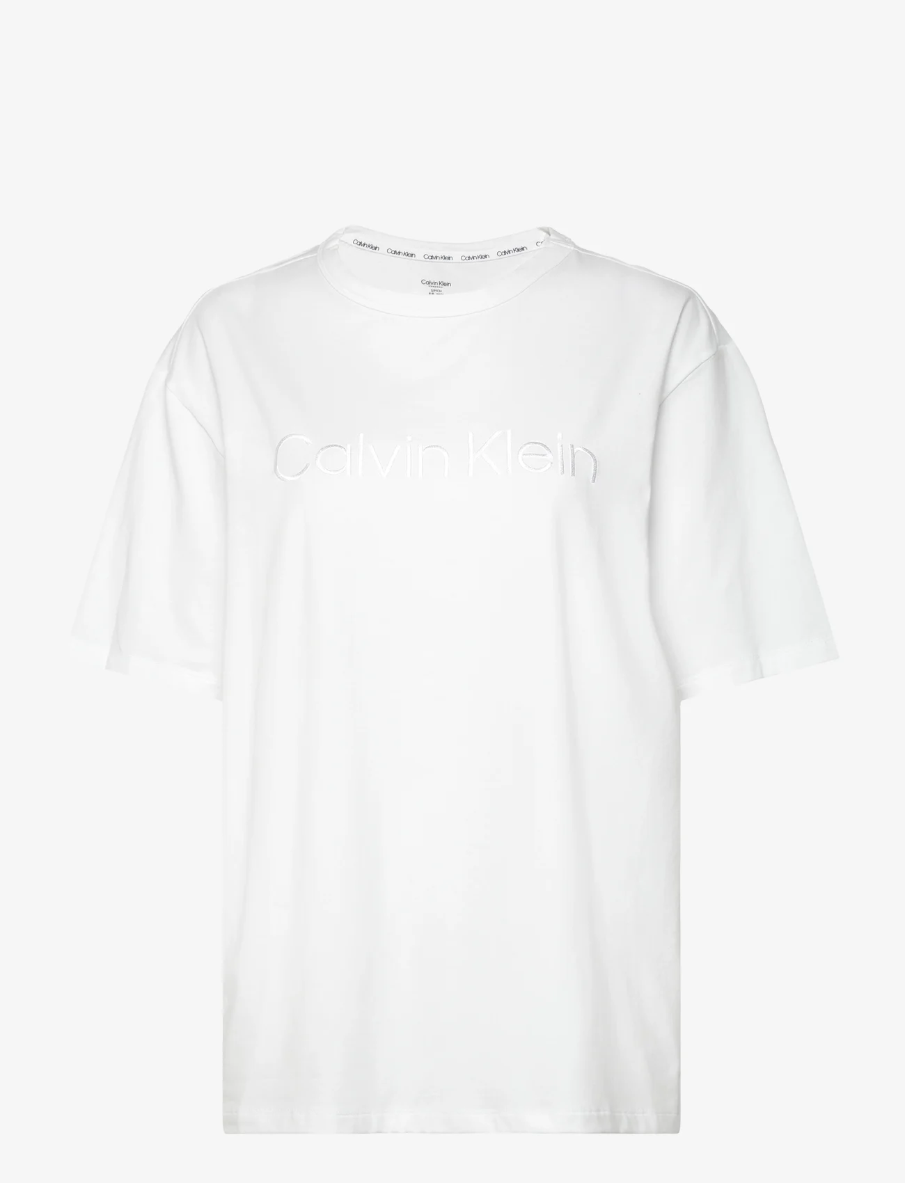 Calvin Klein - S/S CREW NECK - zemākās cenas - white - 0
