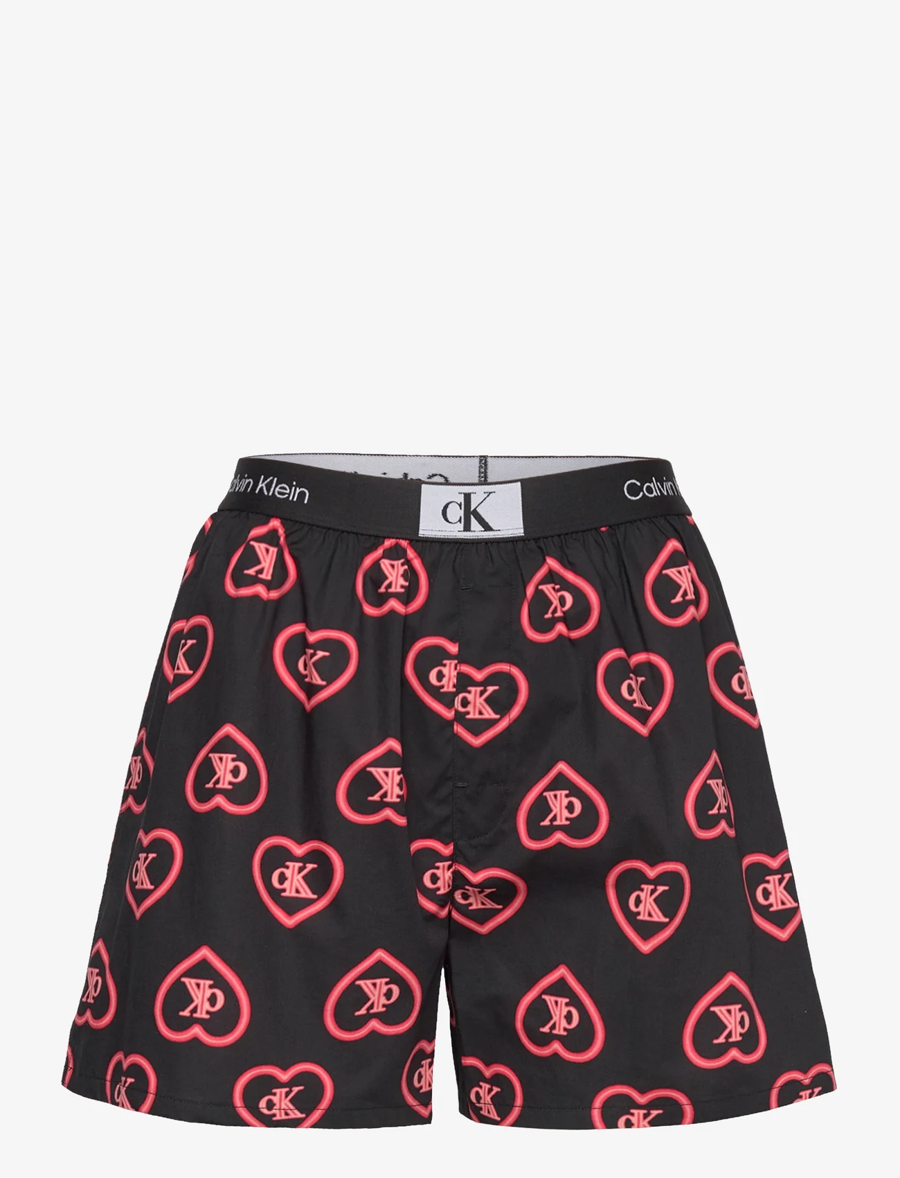 Calvin Klein - BOXER TRADITIONAL - madalaimad hinnad - neon hearts repeat_poppy red - 0