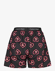 Calvin Klein - BOXER TRADITIONAL - mažiausios kainos - neon hearts repeat_poppy red - 1