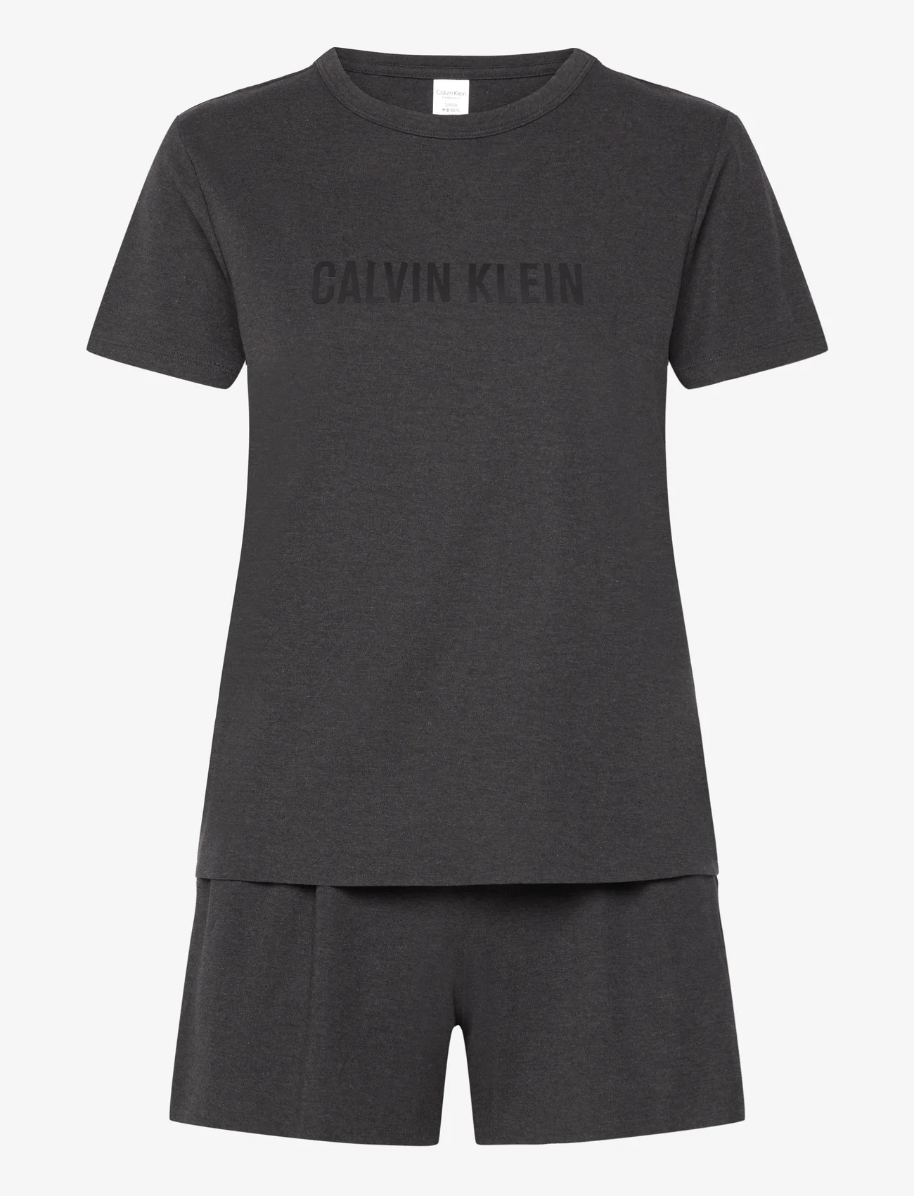 Calvin Klein - S/S SLEEP SET - gimtadienio dovanos - charcoal heather - 0