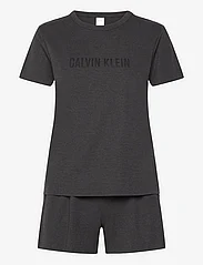 Calvin Klein - S/S SLEEP SET - sünnipäevakingitused - charcoal heather - 0