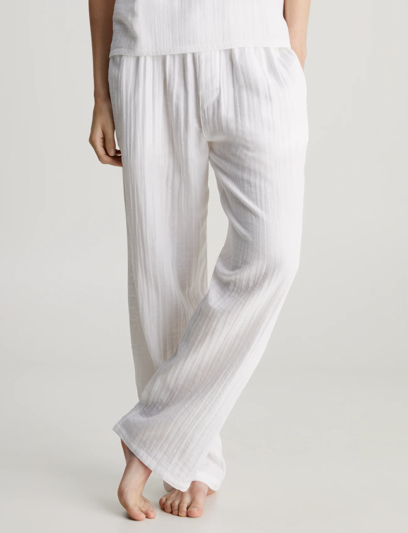 Calvin Klein - SLEEP PANT - odzież imprezowa w cenach outletowych - white - 1